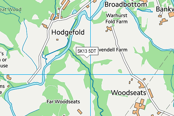 SK13 5DT map - OS VectorMap District (Ordnance Survey) SK13 5DT map - OS VectorMap District (Ordnance Survey)