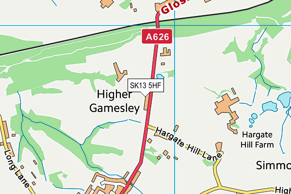 SK13 5HF map - OS VectorMap District (Ordnance Survey)