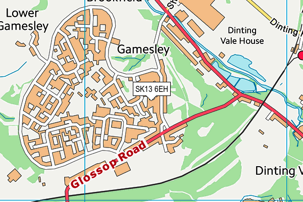 SK13 6EH map - OS VectorMap District (Ordnance Survey)