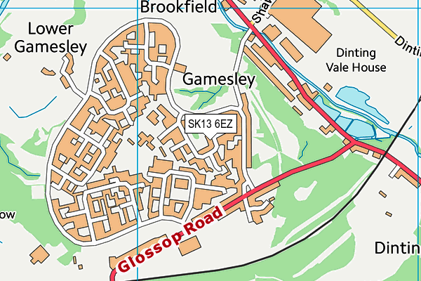 SK13 6EZ map - OS VectorMap District (Ordnance Survey)