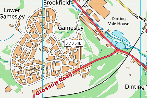SK13 6HB map - OS VectorMap District (Ordnance Survey)