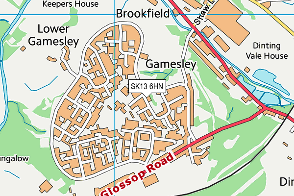 SK13 6HN map - OS VectorMap District (Ordnance Survey)