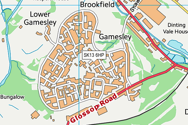SK13 6HP map - OS VectorMap District (Ordnance Survey)