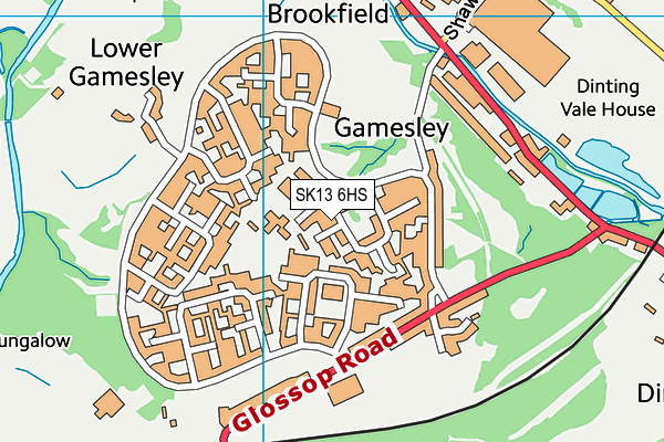 SK13 6HS map - OS VectorMap District (Ordnance Survey)