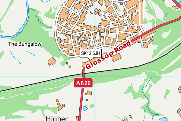 SK13 6JH map - OS VectorMap District (Ordnance Survey)