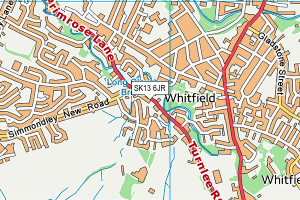 SK13 6JR map - OS VectorMap District (Ordnance Survey)