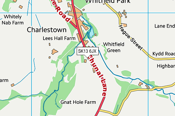 SK13 6JX map - OS VectorMap District (Ordnance Survey)