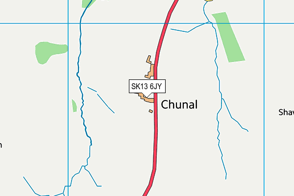SK13 6JY map - OS VectorMap District (Ordnance Survey)