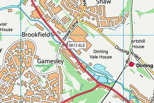 SK13 6LE map - OS VectorMap District (Ordnance Survey)
