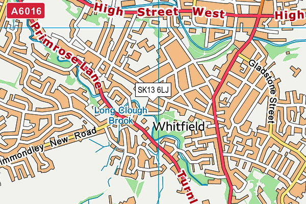 SK13 6LJ map - OS VectorMap District (Ordnance Survey)