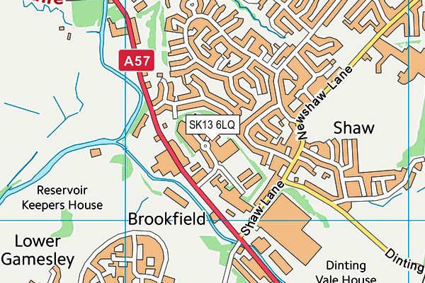 SK13 6LQ map - OS VectorMap District (Ordnance Survey)