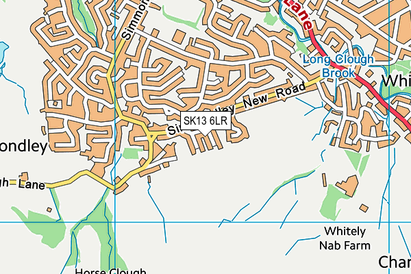 SK13 6LR map - OS VectorMap District (Ordnance Survey)
