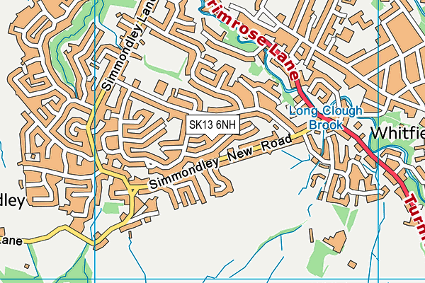 SK13 6NH map - OS VectorMap District (Ordnance Survey)