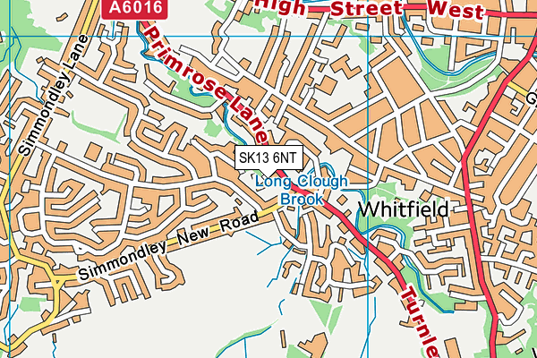 SK13 6NT map - OS VectorMap District (Ordnance Survey)