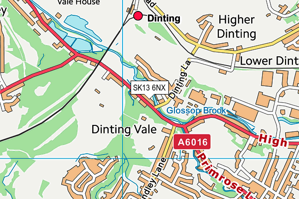 SK13 6NX map - OS VectorMap District (Ordnance Survey)