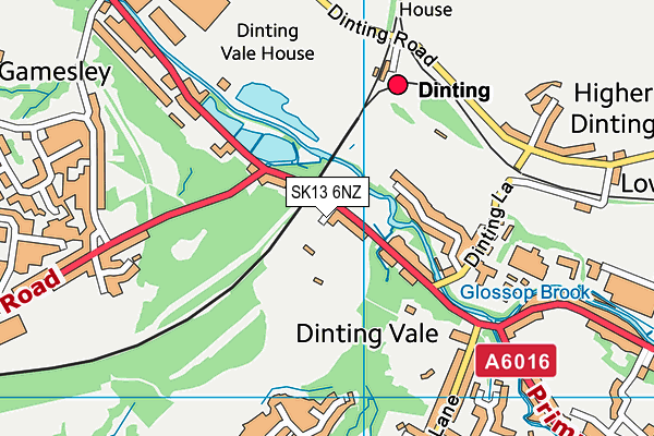 SK13 6NZ map - OS VectorMap District (Ordnance Survey) SK13 6NZ map - OS VectorMap District (Ordnance Survey)