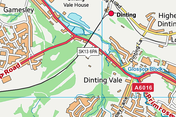 SK13 6PA map - OS VectorMap District (Ordnance Survey)