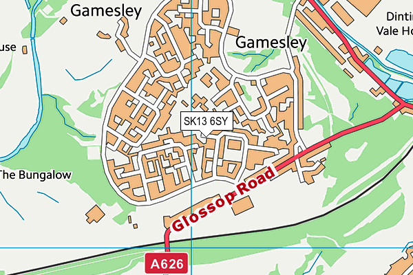 SK13 6SY map - OS VectorMap District (Ordnance Survey)