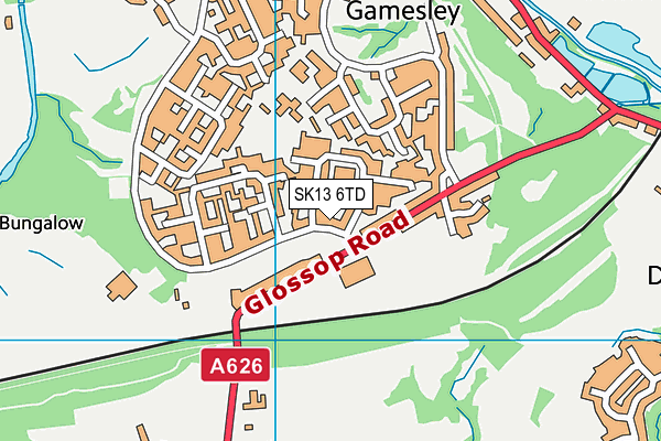 SK13 6TD map - OS VectorMap District (Ordnance Survey) SK13 6TD map - OS VectorMap District (Ordnance Survey)
