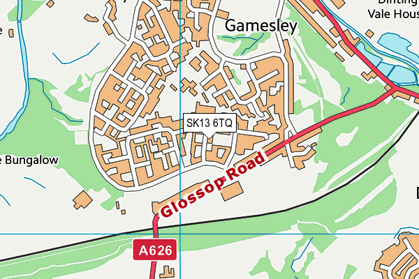 SK13 6TQ map - OS VectorMap District (Ordnance Survey)