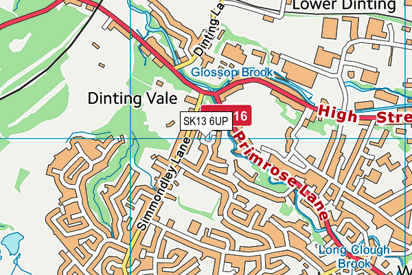 SK13 6UP map - OS VectorMap District (Ordnance Survey) SK13 6UP map - OS VectorMap District (Ordnance Survey)