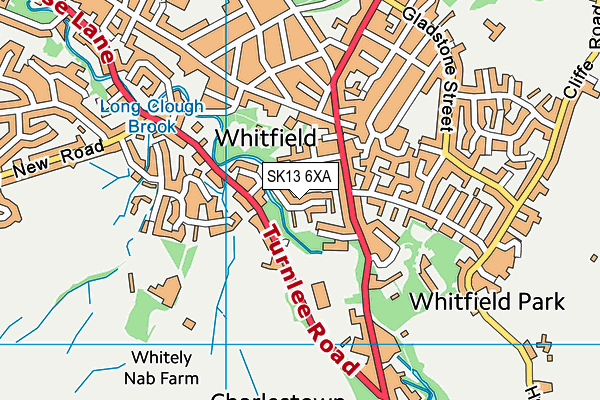 SK13 6XA map - OS VectorMap District (Ordnance Survey) SK13 6XA map - OS VectorMap District (Ordnance Survey)