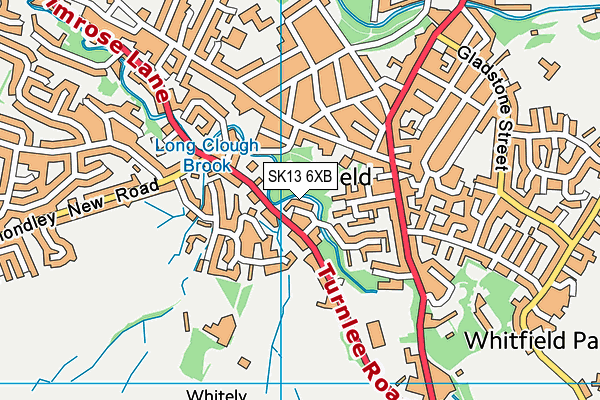 SK13 6XB map - OS VectorMap District (Ordnance Survey) SK13 6XB map - OS VectorMap District (Ordnance Survey)