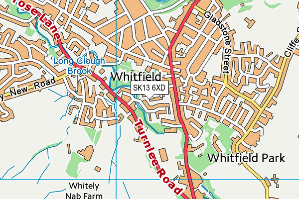 SK13 6XD map - OS VectorMap District (Ordnance Survey) SK13 6XD map - OS VectorMap District (Ordnance Survey)