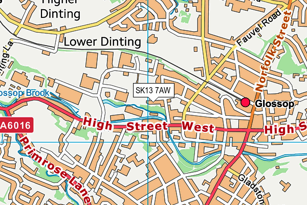 SK13 7AW map - OS VectorMap District (Ordnance Survey) SK13 7AW map - OS VectorMap District (Ordnance Survey)