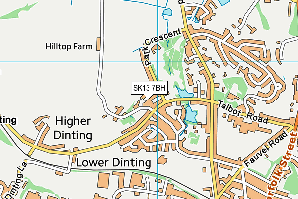 SK13 7BH map - OS VectorMap District (Ordnance Survey) SK13 7BH map - OS VectorMap District (Ordnance Survey)