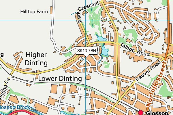 SK13 7BN map - OS VectorMap District (Ordnance Survey) SK13 7BN map - OS VectorMap District (Ordnance Survey)