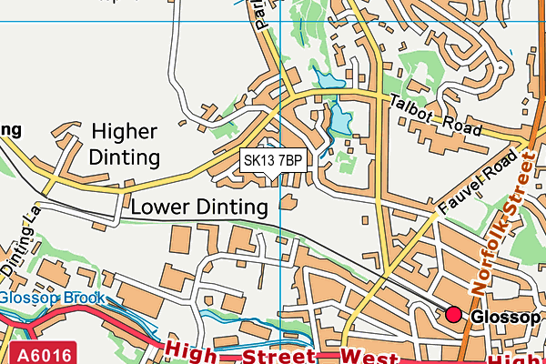 SK13 7BP map - OS VectorMap District (Ordnance Survey) SK13 7BP map - OS VectorMap District (Ordnance Survey)