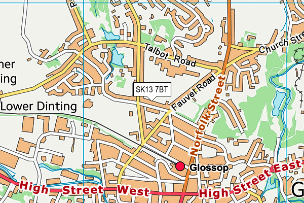 SK13 7BT map - OS VectorMap District (Ordnance Survey) SK13 7BT map - OS VectorMap District (Ordnance Survey)