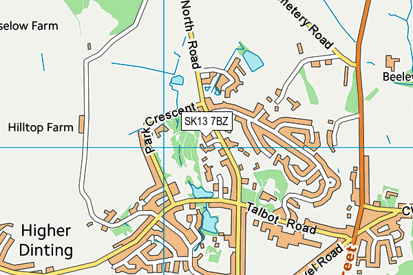 SK13 7BZ map - OS VectorMap District (Ordnance Survey) SK13 7BZ map - OS VectorMap District (Ordnance Survey)