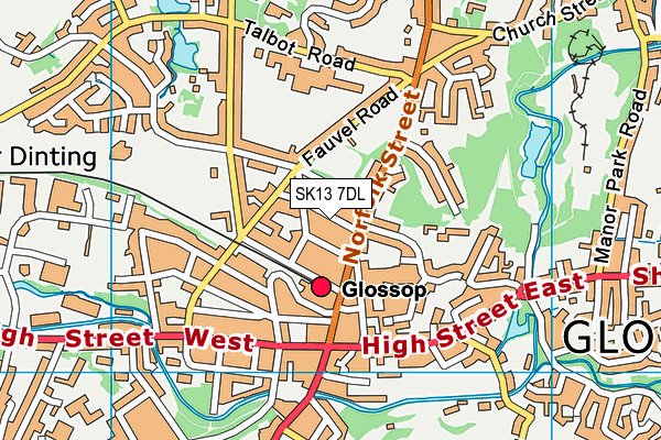 SK13 7DL map - OS VectorMap District (Ordnance Survey) SK13 7DL map - OS VectorMap District (Ordnance Survey)