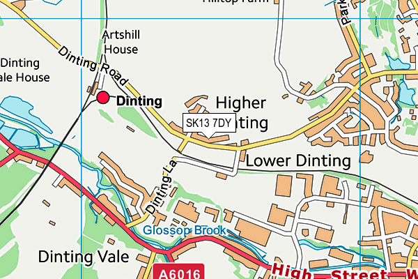 SK13 7DY map - OS VectorMap District (Ordnance Survey) SK13 7DY map - OS VectorMap District (Ordnance Survey)