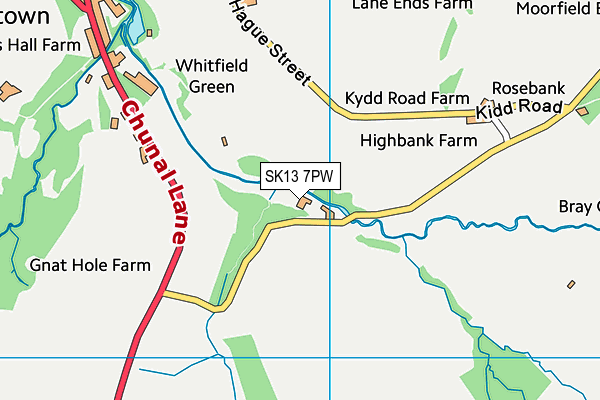 SK13 7PW map - OS VectorMap District (Ordnance Survey) SK13 7PW map - OS VectorMap District (Ordnance Survey)