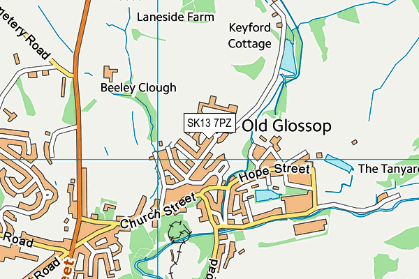 SK13 7PZ map - OS VectorMap District (Ordnance Survey) SK13 7PZ map - OS VectorMap District (Ordnance Survey)