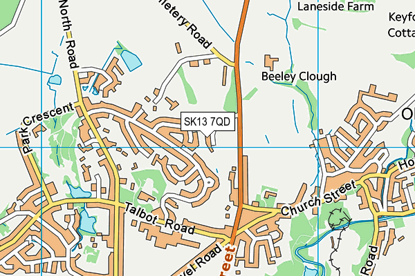 SK13 7QD map - OS VectorMap District (Ordnance Survey) SK13 7QD map - OS VectorMap District (Ordnance Survey)