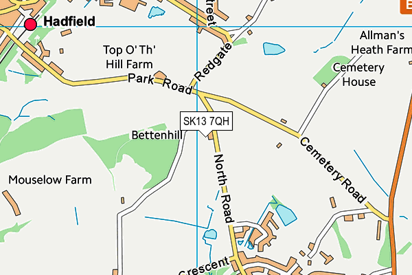 SK13 7QH map - OS VectorMap District (Ordnance Survey) SK13 7QH map - OS VectorMap District (Ordnance Survey)