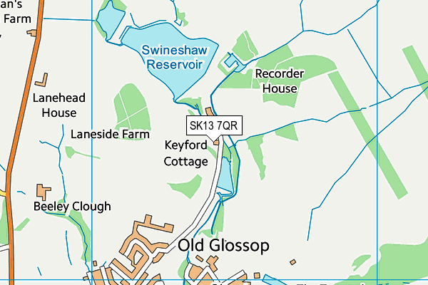 SK13 7QR map - OS VectorMap District (Ordnance Survey) SK13 7QR map - OS VectorMap District (Ordnance Survey)