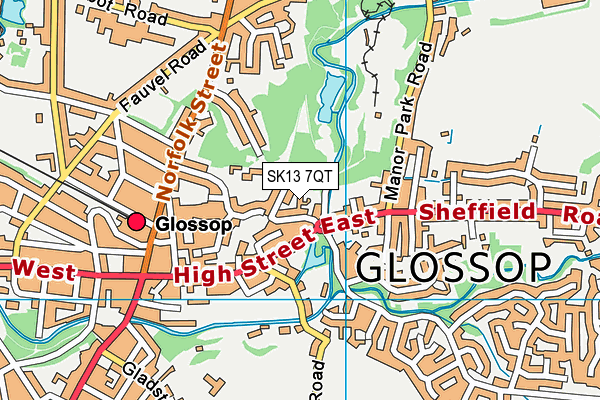 SK13 7QT map - OS VectorMap District (Ordnance Survey) SK13 7QT map - OS VectorMap District (Ordnance Survey)