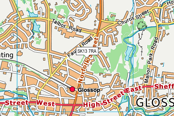 SK13 7RA map - OS VectorMap District (Ordnance Survey) SK13 7RA map - OS VectorMap District (Ordnance Survey)