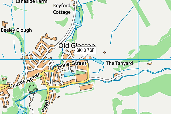 SK13 7SF map - OS VectorMap District (Ordnance Survey)