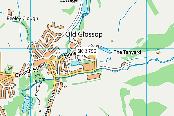SK13 7SG map - OS VectorMap District (Ordnance Survey)