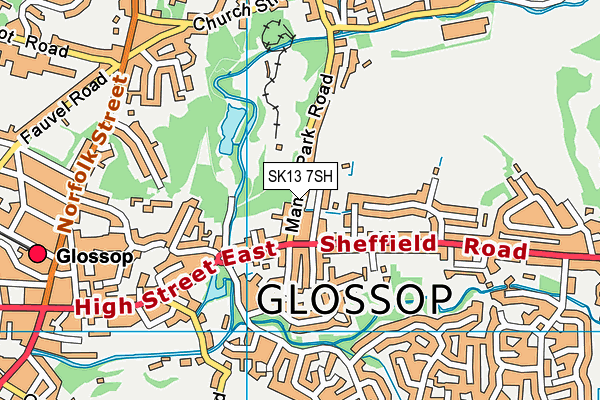 SK13 7SH map - OS VectorMap District (Ordnance Survey)