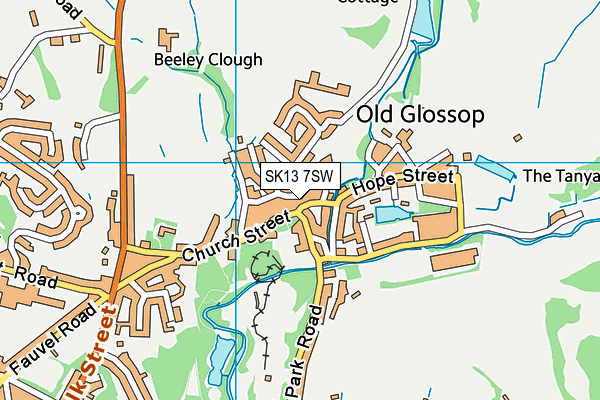 SK13 7SW map - OS VectorMap District (Ordnance Survey) SK13 7SW map - OS VectorMap District (Ordnance Survey)