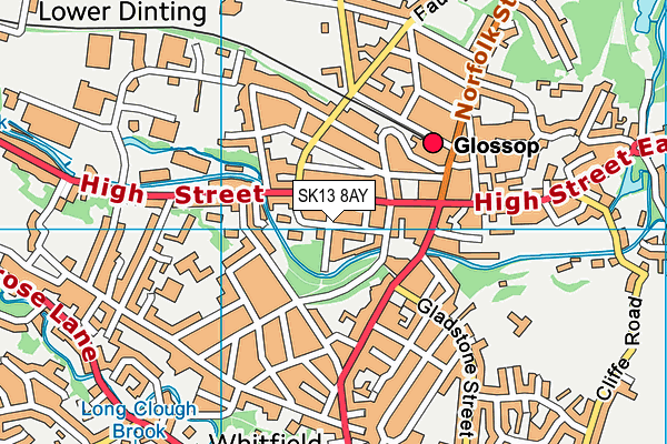 SK13 8AY map - OS VectorMap District (Ordnance Survey) SK13 8AY map - OS VectorMap District (Ordnance Survey)