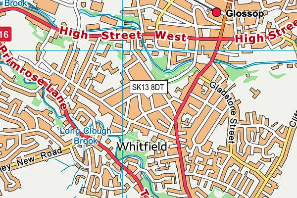 SK13 8DT map - OS VectorMap District (Ordnance Survey)