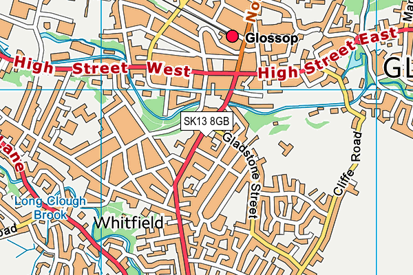 SK13 8GB map - OS VectorMap District (Ordnance Survey)